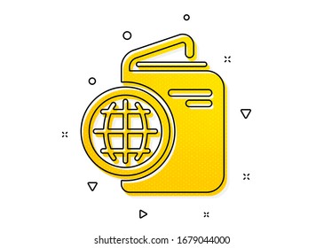 Trip id document cover sign. Travel passport icon. Abroad holidays symbol. Yellow circles pattern. Classic travel passport icon. Geometric elements. Vector
