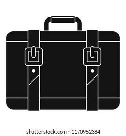 Trip leather bag icon. Simple illustration of trip leather bag vector icon for web design isolated on white background