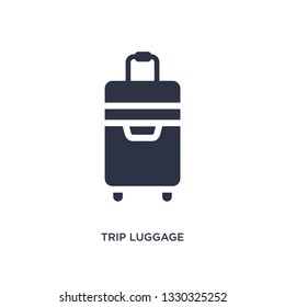 trip luggage icon. Simple element illustration from airport terminal concept. trip luggage editable symbol design on white background. Can be use for web and mobile.