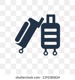Trip Luggage vector icon isolated on transparent background, Trip Luggage transparency concept can be used web and mobile