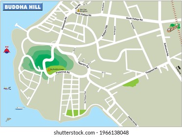 A trip map to the Big Buddha Temple in Pattaya is a cultural highlight of Pattaya visitors.