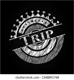 Trip on chalkboard