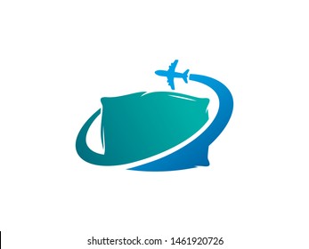 Trip And Pillow Logo Symbol Or Icon Template