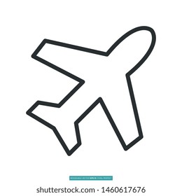 Trip, plane icon vector illustration logo template for many purpose