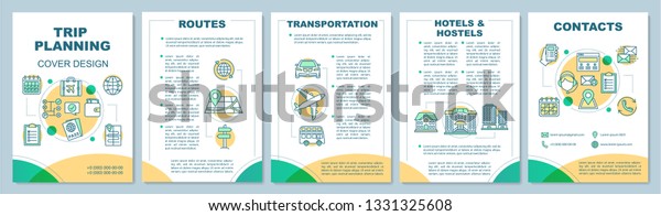 Reiseplanungsplanung Vorlage Layout Reiseburo Wahlen Sie Stock Vektorgrafik Lizenzfrei