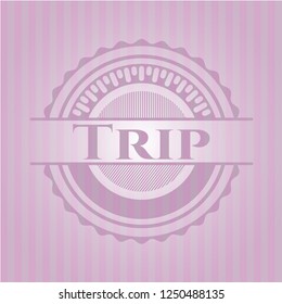 Trip realistic pink emblem