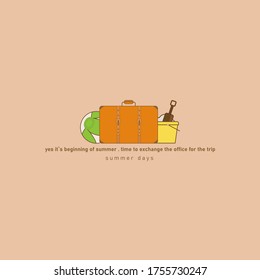 trip summer days flat art