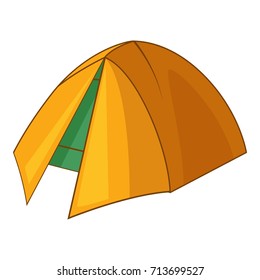 Trip tent icon. Cartoon illustration of trip tent vector icon for web