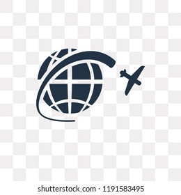 Trip vector icon isolated on transparent background, Trip transparency concept can be used web and mobile