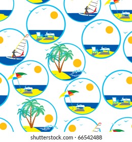 Trip. Vector illustration. Seamless.