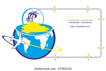 Trip to World. Travel to World. Vacation.Tourism. Travel banner.