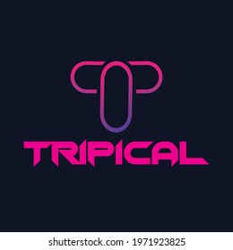 Tripical Is Illustration Based Gradient Logo