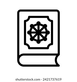 Tripitaka, Buddhism Flat Icon Logo Illustration. Buddhism Icon-set. Suitable For Web Design, Logo, App.