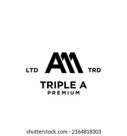Triple A AAA Letter Logo icon design illustration template