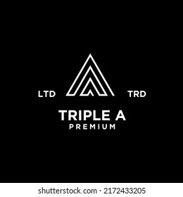 Triple A AAA Letter Logo icon design illustration template