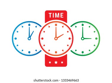 triple analog clock concept