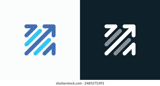 Triple arrow growth logo design