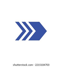 triple arrow icon pointing to right side.