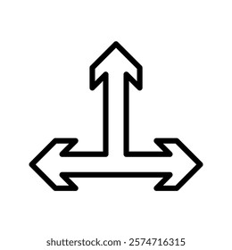 Triple Arrow line icon , vector, pixel perfect, illustrator file