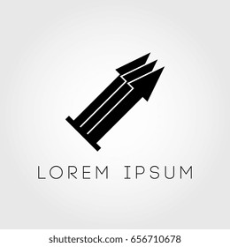 triple arrow logo black