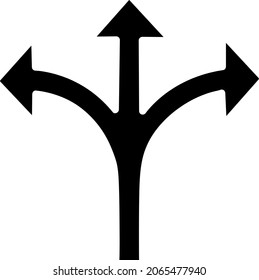 Triple Arrow Vector Icon on white backgeround..eps