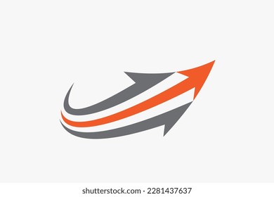 Icono del logotipo del vector de flecha triple, icono del vector de flecha de tres vías, Usable para logotipos de empresas y marcas. Elemento de plantilla de diseño de logotipo de vectores planos.