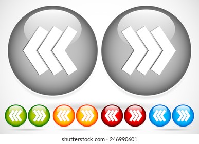 Triple arrows left and right