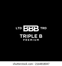 Triple B Bbb Letter Logo Icon Stock Vector (Royalty Free) 2164818047 ...