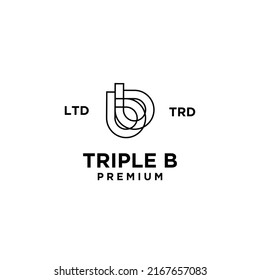 Triple B Bbb Letter Logo Icon Stock Vector (Royalty Free) 2167657083 ...