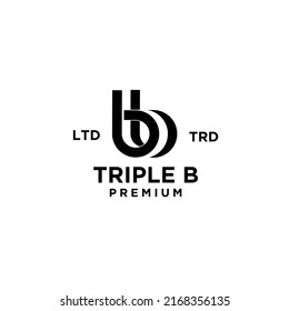 Triple B bbb Letter Logo icon design illustration template