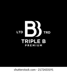 Triple B bbb Letter Logo icon design illustration template