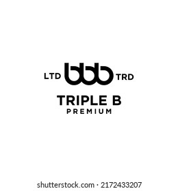 Triple B bbb Letter Logo icon design illustration template