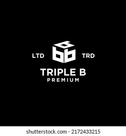 Triple B bbb Letter Logo icon design illustration template
