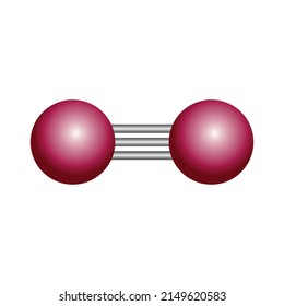 Triple bond vector illustration isolated on white background