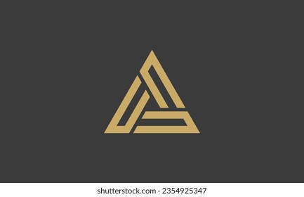 Triple c grabado triángulo diseño de forma geométrica CCC icono de ensuciamiento letra inicial Signo de forma de pirámide C.