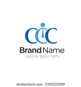 Triple-C-Logo-Konzept, CCC-Logo-Design, Vektorgrafik-Logo-Vorlage