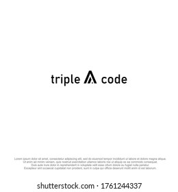 Triple A Code , Triangle Letter "A" Logo ideas