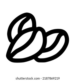 triple grano de café linearato icono de ilustración vectorial con estilo dibujado a mano doodle para café y negocios