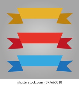 Triple color ribbon - vector graphic