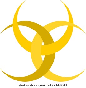Triple crescent moon religious symbol vector image