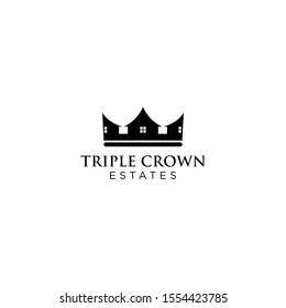 Triple Crown Estates Logo For Graphic Design	