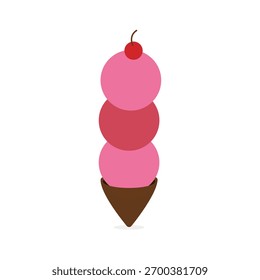 triple dip on white background