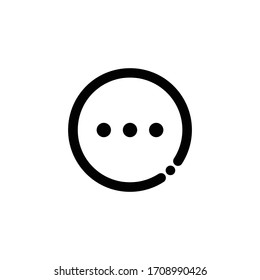 Triple Dots Icon, Three Dots Icon, Music Icon is in Line Style, Vector Icon
