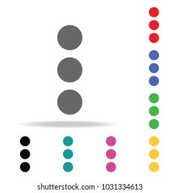 Triple dots. Three dots. icon. Elements in multi colored icons for mobile concept and web apps. Icons for website design and development, app development on white background