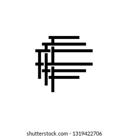 triple f monogram fff letter hipster lettermark logo for branding or t shirt design