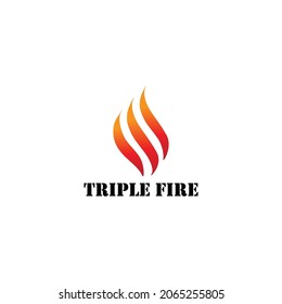 Triple Fire logo applied for the internet and technology business. Initial SS Smoke Fire Flame Torch Burn logo design inspiration