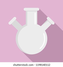 Triple flask icon. Flat illustration of triple flask vector icon for web design
