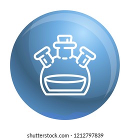 Triple flask icon. Outline triple flask vector icon for web design isolated on white background