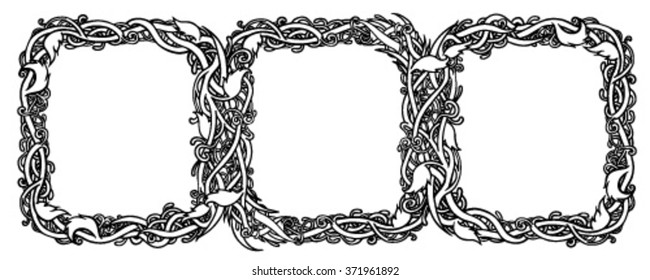 triple floral frame