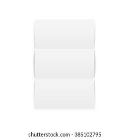 Triple fold realistic blank a4 Paper Sheet